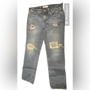 Madewell size 24 distressed boyfriend jeans